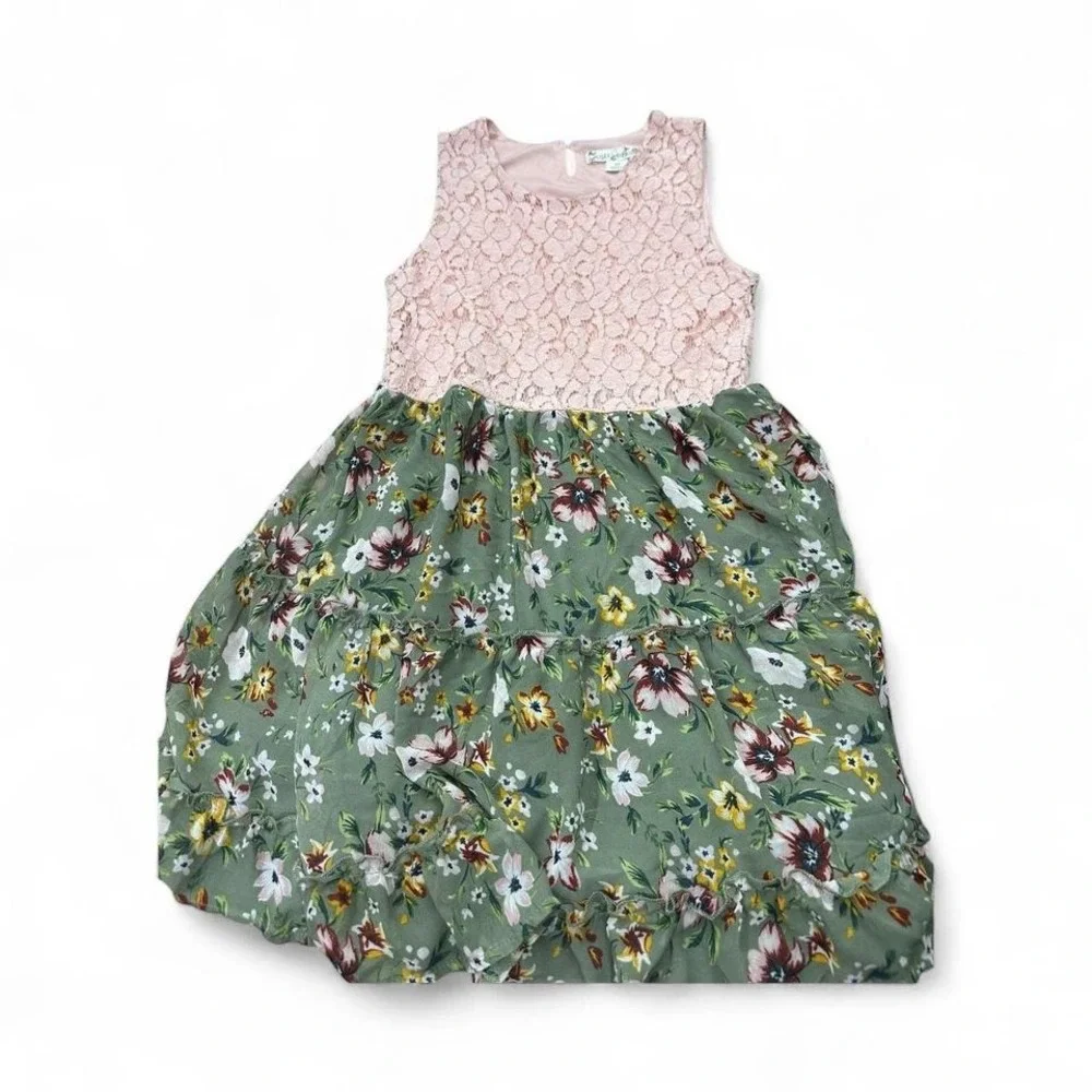 Sweet Boho Lace &‎ Floral Dress by Knit Works – Size 10